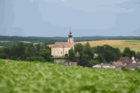 Blick zur Kirche Gnadendorf