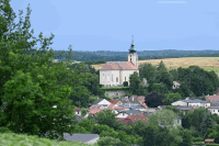 Blick zur Kirche Gnadendorf