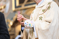 Kommunionspendung Gipshand