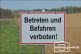 Schild Betreten verboten