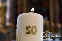 Kerze mit Zahl 50