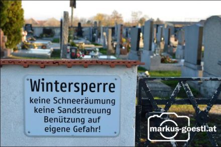 Wintersperre Friedhof