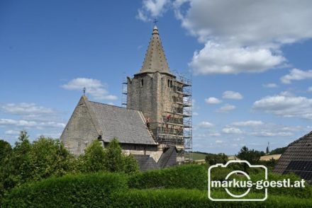 Gerüstung Kirchturm
