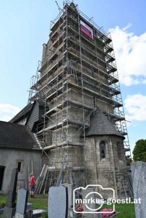Gerüstung Kirchturm