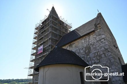 Gerüstung Kirchturm