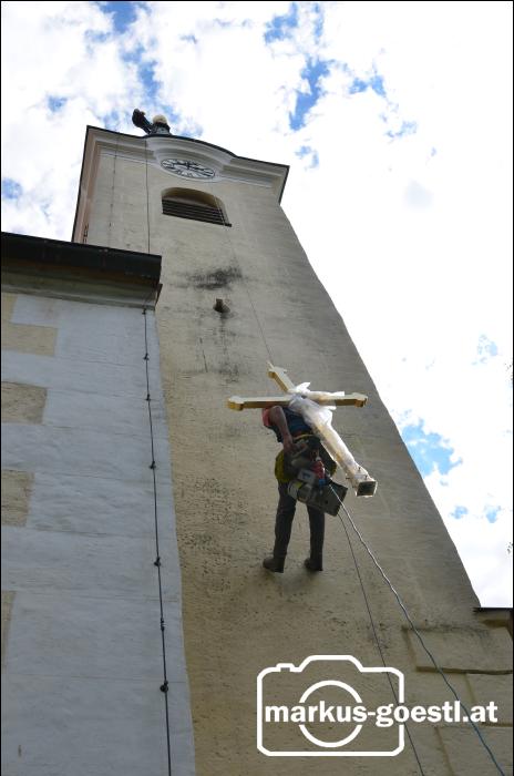 Montage Turmkreuz Sonnberg