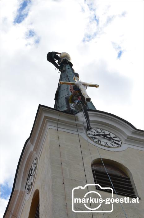 Montage Turmkreuz Sonnberg
