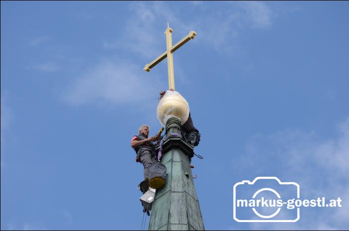 Montage Turmkreuz Sonnberg