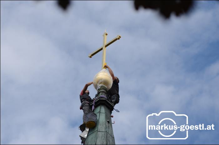 Montage Turmkreuz Sonnberg