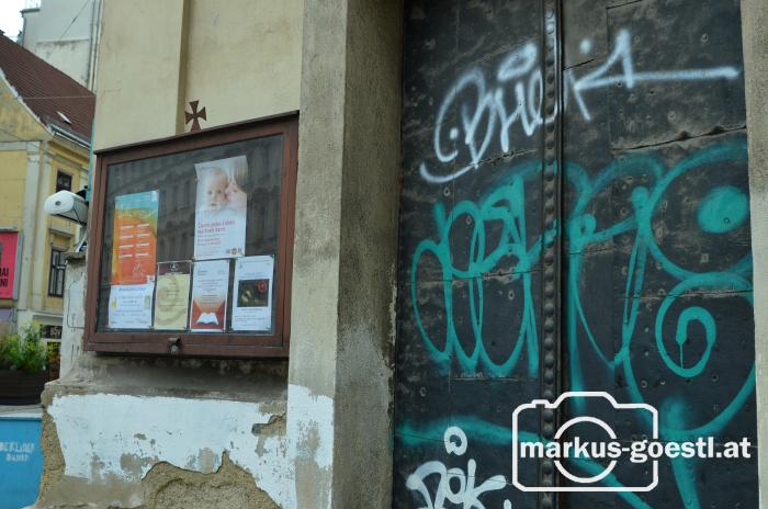 Kirche Schottenfeld - Graffiti