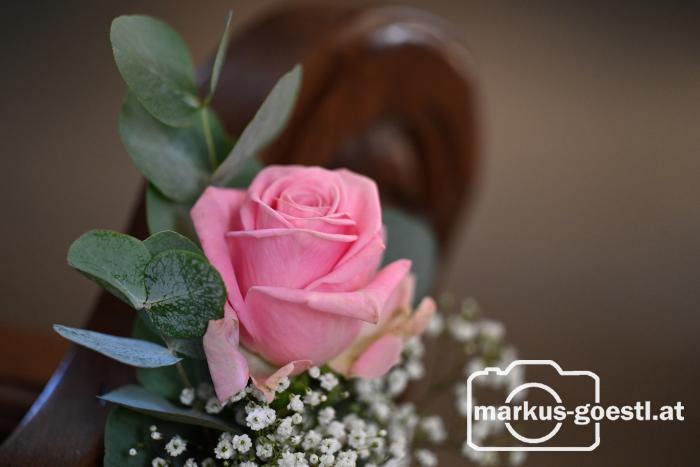 Rose mit Deko