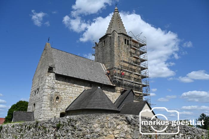 Gerüstung Kirchturm