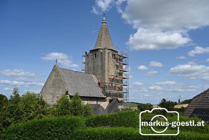 Gerüstung Kirchturm